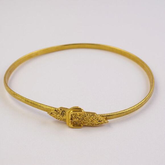 Vintage N.Y.C. Women\'s Gold Tone Metal Etruscan Buckle Waist Belt One Size main image 9
